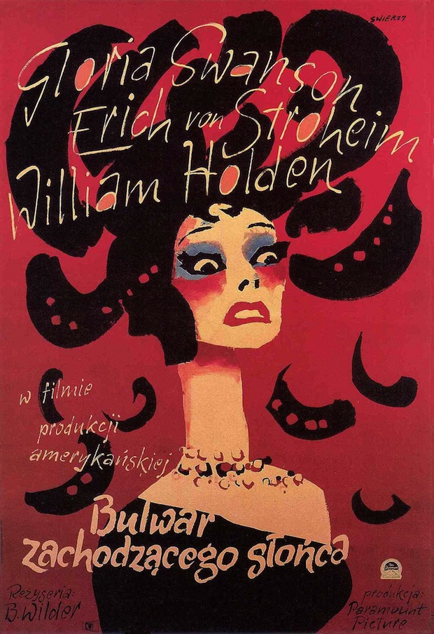 12. Locandina polacca di VIALE DEL TRAMONTO di Billy Wilder (autore Waldemar Swierzy)